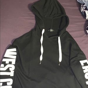 “East Coast , West Coast” Black Hoodie